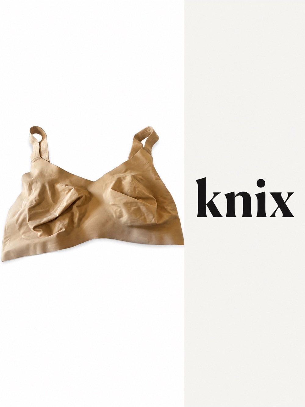 Knix Nude Beige Seamless Wireless Bra – Size 7